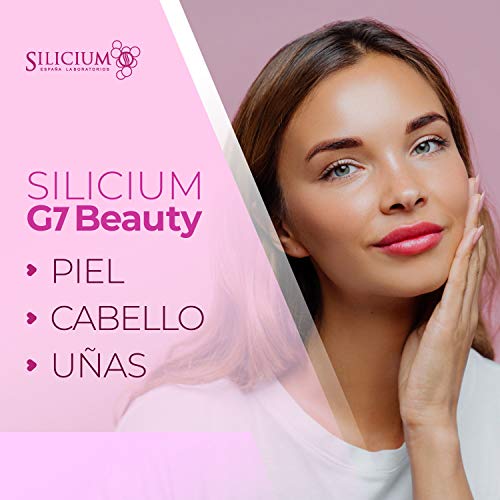 SILICIUM G7 BEAUTY | Vitaminas Para Piel, Crecimiento del Cabello y Endurecedor de Uñas | Multivitaminas Con Vitamina E, Silicio Orgánico y Selenio | Para Mujer y Hombre