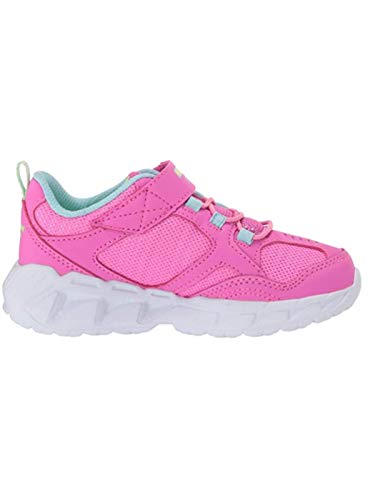 Skechers Magna-Lights, Zapatillas para Niñas, Rosa (Pink & Multi Textile/Hot Pink Trim Pkmt), 21 EU