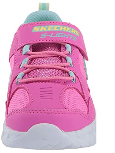 Skechers Magna-Lights, Zapatillas para Niñas, Rosa (Pink & Multi Textile/Hot Pink Trim Pkmt), 21 EU