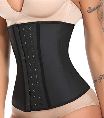 SLIMBELLE Mujer Latex Waist Trainer Corsé Adelgazante Cinturón de Formación Underbust Bustier Entrenador de Cintura Deportiva S-6XL