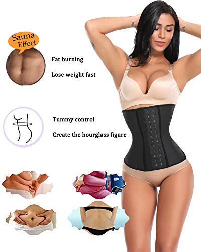 SLIMBELLE Mujer Latex Waist Trainer Corsé Adelgazante Cinturón de Formación Underbust Bustier Entrenador de Cintura Deportiva S-6XL