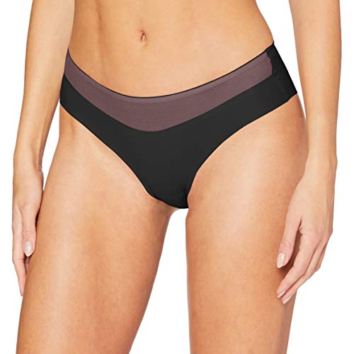 Sloggi Oxygene Infinite Hipster Ropa Interior, Negro, M para Mujer