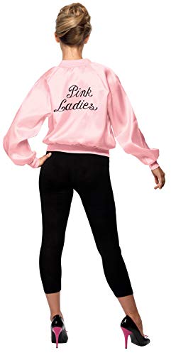 Smiffy's 28385, Chaqueta de Mujer para Grease, Rosa, M (12-14 UK)