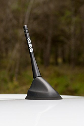 Sparco OPC14160001 Urban Antena de Coche, sin valvulas, Negro/Blanco