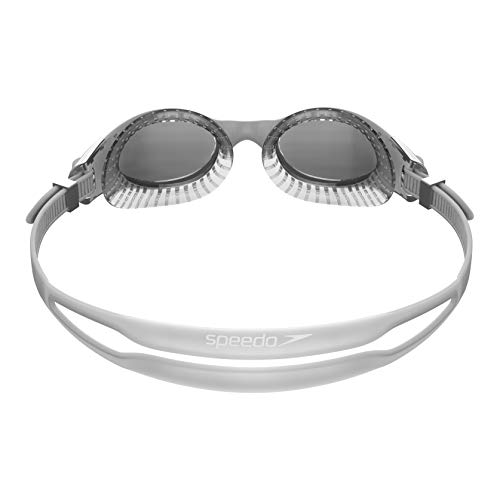 Speedo Futura Biofuse Mirror Flexiseal Goggle Swimming, Unisex-Adult, Cool Grey/White/Silver, One Size