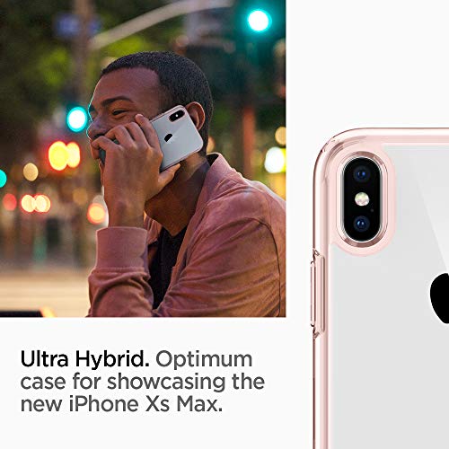 Spigen Ultra Hybrid Funda iPhone XS MAX (6.5") con Tecnología de cojín de Aire y protección híbrida de la Gota para iPhone XS MAX 6.5" (2018) - Rose Crystal