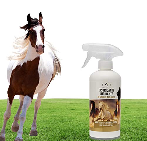 Spray desenredante, limpiador y abrillantador natural y vegetal – para manto, crema y cola de caballos, línea 101 500 ml