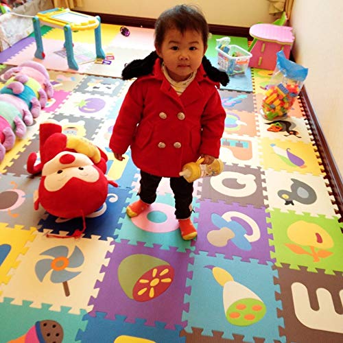 Stephen Play Mats - Children's Soft Developing Crawling Rugs,Baby Play Puzzle Number/Letter/Cartoon eva Foam Mat,Pad Floor for Baby Games 30 * 30 * 1cm - by 1 PCs