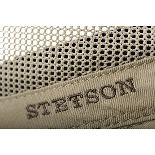 Stetson Sombrero Safari Takani Mujer/Hombre - de Trekking arbusto Malla con Tira para el mentón Verano/Invierno - M (56-57 cm) Beige