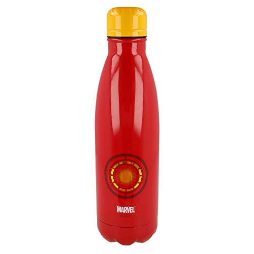 Stor | Iron Man - Marvel | Botella de Agua Acero Inoxidable 780 ml - Botella Reutilizable Libre de BPA