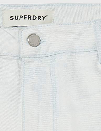 Superdry Cut-Off Short Pantalones Cortos, Azul (Light Indigo Acid 3gj), 52 (Talla del Fabricante: 34) para Mujer