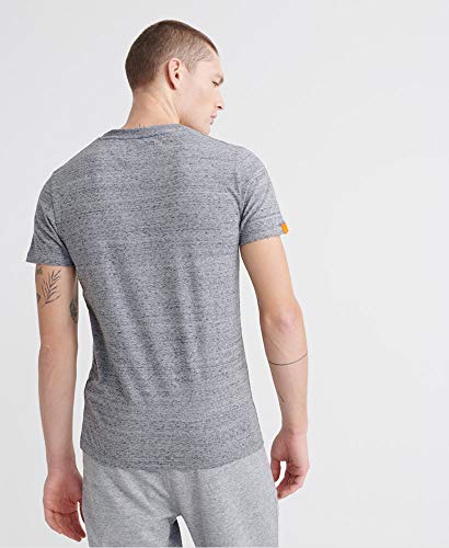 Superdry O L Vintage Emb S/s Vee tee Camiseta de Tirantes, Gris (Flint Steel Grit A3z), M para Hombre