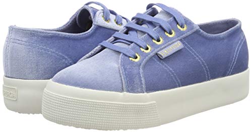 Superga 2730-velvetchenillew, Zapatillas de Gimnasia para Mujer, Azul (Blue Sky 129), 39 EU