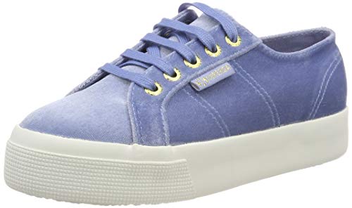 Superga 2730-velvetchenillew, Zapatillas de Gimnasia para Mujer, Azul (Blue Sky 129), 39 EU