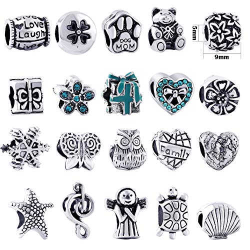 Tacobear 56piezas Hacer Pulseras para Niñas Kit Artesanía DIY Joyería Kit Creacion de Pulseras Cadena de Serpiente Plateada Creación Regalos Manualidades Joyería Kit para Niñas (Azul)