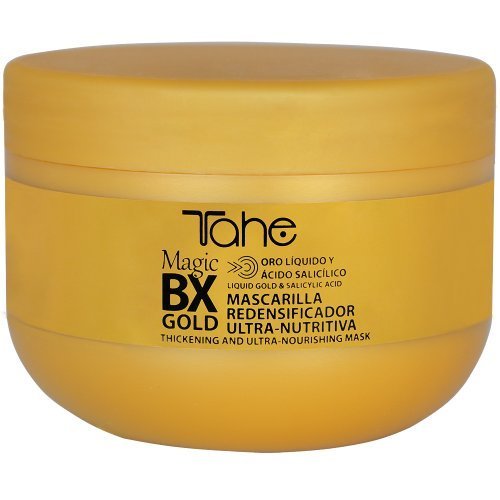 Tahe Magic Bx Gold Mascarilla Cabello/Mascarilla Pelo Redensificadora con Oro Líquido Ultra-Nutritiva e Hidratante, 300 ml