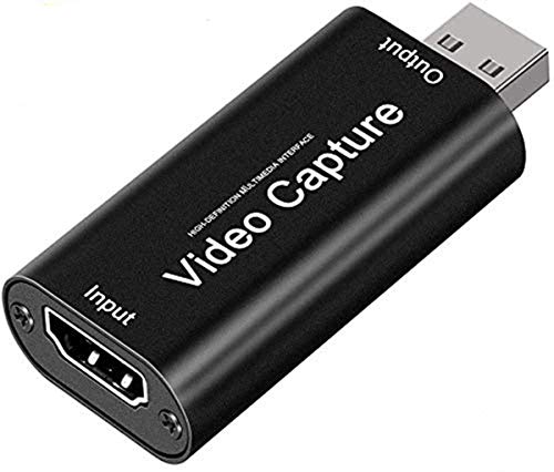 Tarjetas de Captura de Vídeo de Audio, HDMI a USB 2.0, Alta Definición 1080p 30 fps. Graba Directamente en el Ordenador para Juegos, Streaming, Enseñanza, Videoconferencia, Transmisión en Vivo