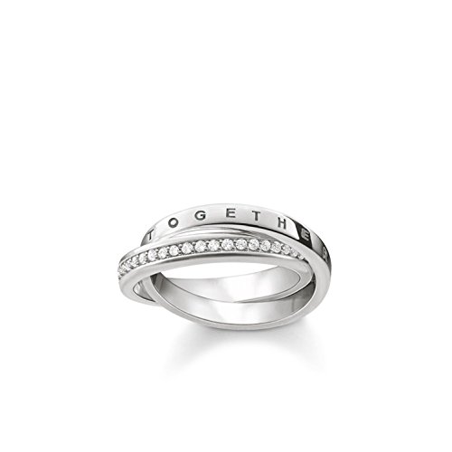 Thomas Sabo TR2099-051-14 - Anillo Together Forever (tamaño 48, plata de ley y circonitas)