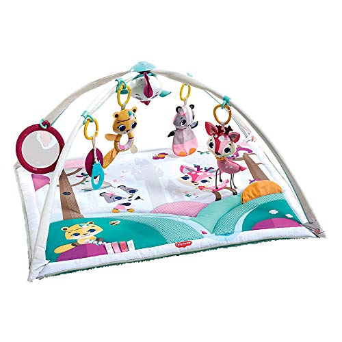 Tiny Love Gymini Deluxe Gimnasio de actividade, Manta musical de juegos para bebés con 18 actividades para el desarrollo y juguetes electrónicos para llevar, Tiny Princess Tales