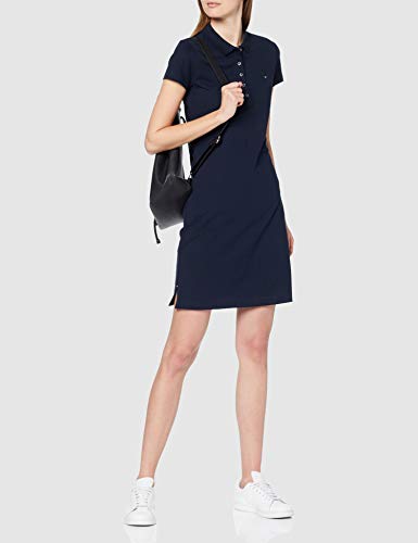 Tommy Hilfiger Heritage Slim Polo Dress Vestido, Azul (Midnight 403), Medium para Mujer