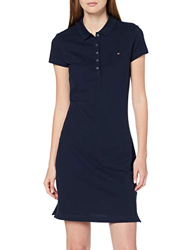 Tommy Hilfiger Heritage Slim Polo Dress Vestido, Azul (Midnight 403), Medium para Mujer