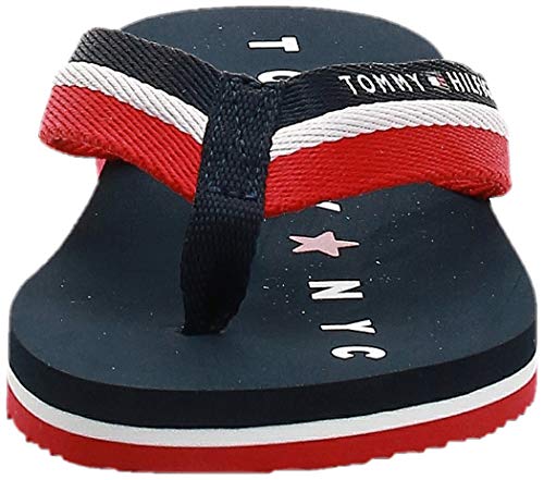 Tommy Hilfiger Tommy Loves NY Beach Sandal, Chanclas para Mujer, Azul (Midnight 403), 38 EU