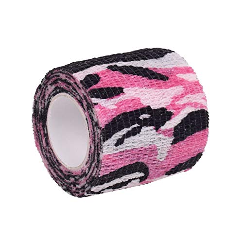 TONGXU 10 Rollos Vendaje Autoadhesivo Elástico No Tejido Tape Cinta Deportiva Fijación Vendajes de Camuflaje 5cm x 4,5m