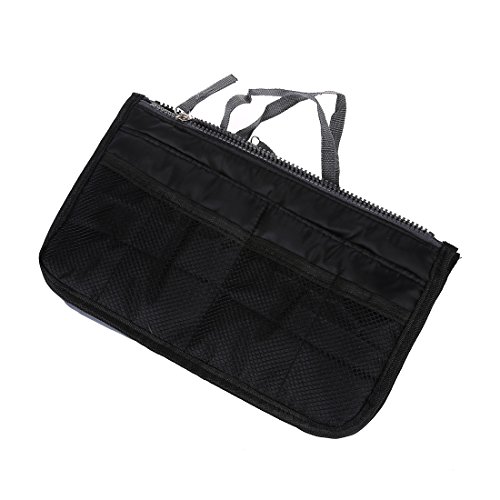 TOOGOO(R) Bolso organizador bolsa de mano insertado de maquillaje de viaje Bolsa organizador de forro grande para mujer