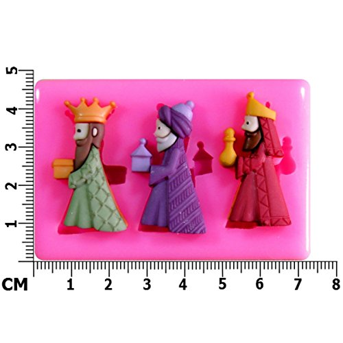 Tres Reyes Magos Natividad Navidad Molde de silicona para la torta de Decoración Pastel de Cupcake Toppers Glaseado Sugarcraft Tool por Fairie Blessings