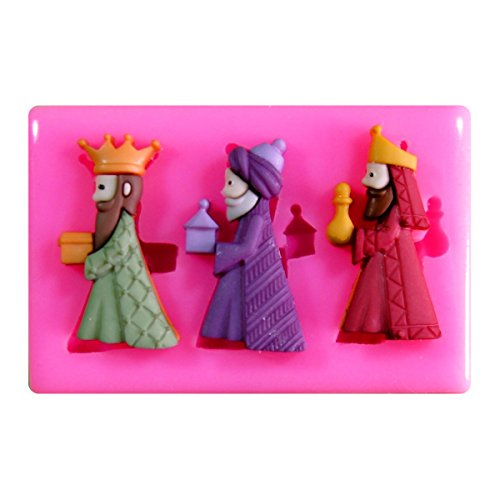 Tres Reyes Magos Natividad Navidad Molde de silicona para la torta de Decoración Pastel de Cupcake Toppers Glaseado Sugarcraft Tool por Fairie Blessings