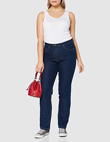 Ulla Popken Jeans Regular Fit Stretch, Vaqueros Para Mujer, Azul (Bleached 92), 50