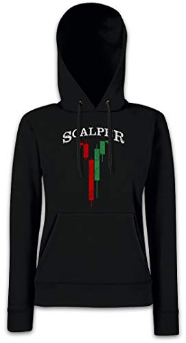 Urban Backwoods Scalper Hoodie Sudadera con Capucha para Mujer Negro Talla S