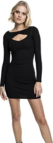 Urban Classics Ladies Cut out Dress Vestido, Negro (Black 7), L para Mujer