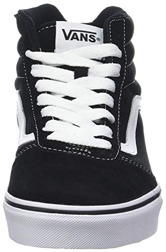 Vans Ward Hi Hombre, Zapatillas Altas, Negro (Suede/Canvas) Black/White C4R, 42 EU