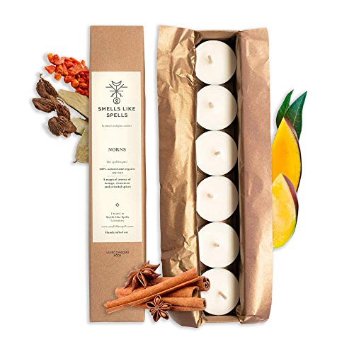 Velas perfumadas con olor a hechizos, hechas de cera de soja, ideal para aromaterapia, regalo hecho a mano natural para cumpleaños, día de San Valentín, Navidad, 6 piezas, talla única