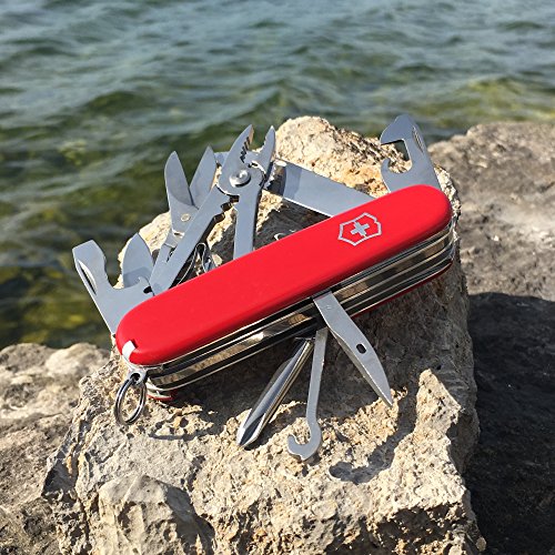 Victorinox V14723 Navaja Medio Deluxe Tinker, Rojo, longitud 91 mm