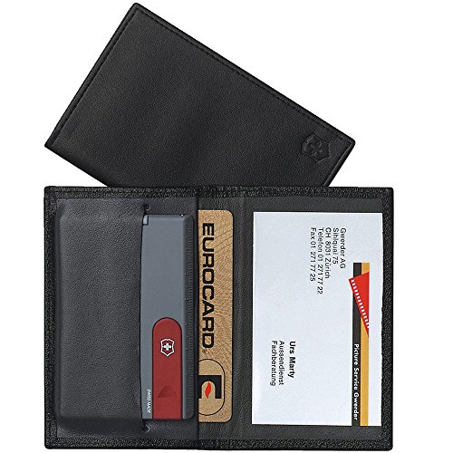 Victorinox V4.0873.V Funda Swiss Card,Imitacion Piel, Negro, S