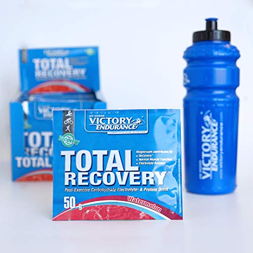 Victory Endurance Total Recovery. Maximiza la recuperación después del entrenamiento. Enriquecido con electrolitos y vitaminas. Sabor Sandía (12 x 50 g)