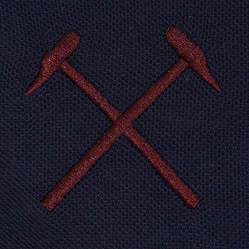 West Ham United FC Polo Oficial Para Hombre - con el Escudo del Club - Azul Marino - M