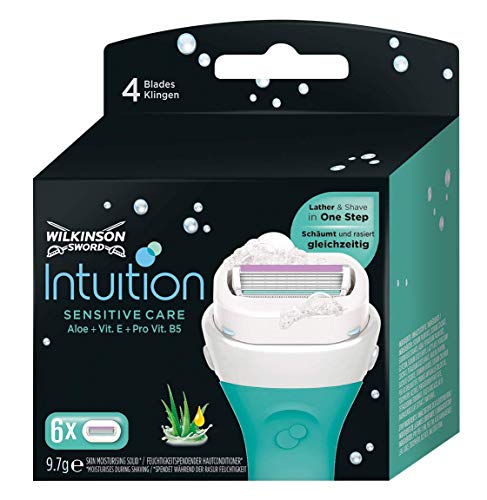 Wilkinson Intuition Sensitive Care - Maquinilla de afeitar para mujer, 6 unidades