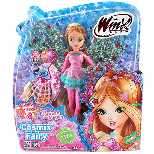 Winx Club Flora | Hada Cosmix Muñeca con Alas Holográficas Móviles