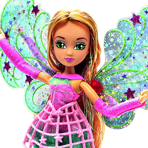 Winx Club Flora | Hada Cosmix Muñeca con Alas Holográficas Móviles