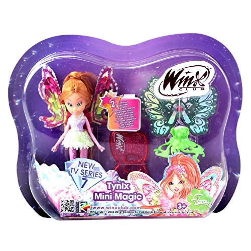 Winx Club Flora | Tynix Mini Magic Muñeca Hada con Transformación | 12 cm