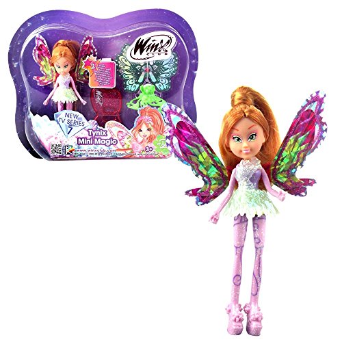 Winx Club Flora | Tynix Mini Magic Muñeca Hada con Transformación | 12 cm