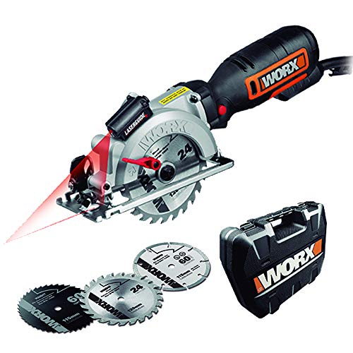 Worx WX427 Worx-WX427 Sierra Circular WorxSaw XL 710W 46mm 3 discos de corte, 710 W