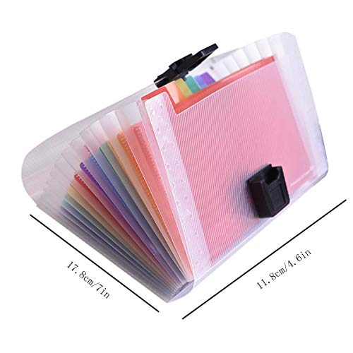 Xiuyer 6x Bolsas de Documentos con Zipper A4 A5 B5 Cartera de Papelería de Doble Capa & 1x A6 Clasificador Carpeta de Acordeón Expandible 13-Pocket File Folder Archivo Organizador para Escuela Oficina