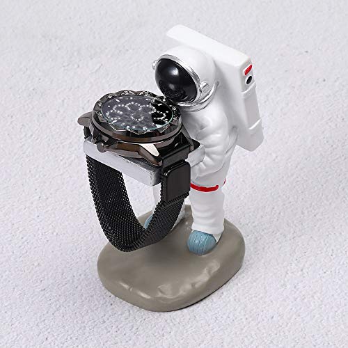 ZCQBCY Astronauta Watch Stand Rack Old Housekeeper Ring Pendientes Pulseras Collares Exhibición de Regalos Organizador de Soporte