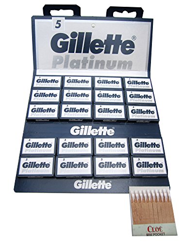 100 Cuchillas de afeitar Gillẹtte Platinum con 20 cerilllas hemostáticos