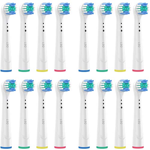 16 Precision Clean Cabezales de repuesto para cepillos de dientes eléctricos, compatible para Braun Oral-B Cepillo de dientes eléctrico