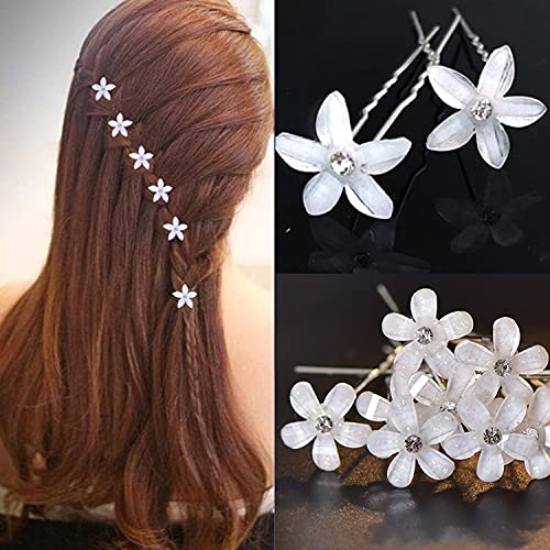 20 piezas de horquillas para el cabello de novia, accesorios para el cabello de boda, horquillas de diamantes y rosas, horquilla de flores de cristal para mujeres, bodas, niñas, bolas de boda